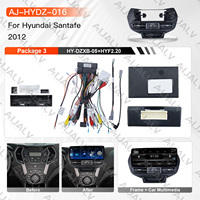 Cadre d'installation complet 12,3 pouces pour autoradio HYUNDAI Santafe 2012 RHD Noir Mat, accessoires pour lecteur DVD Android