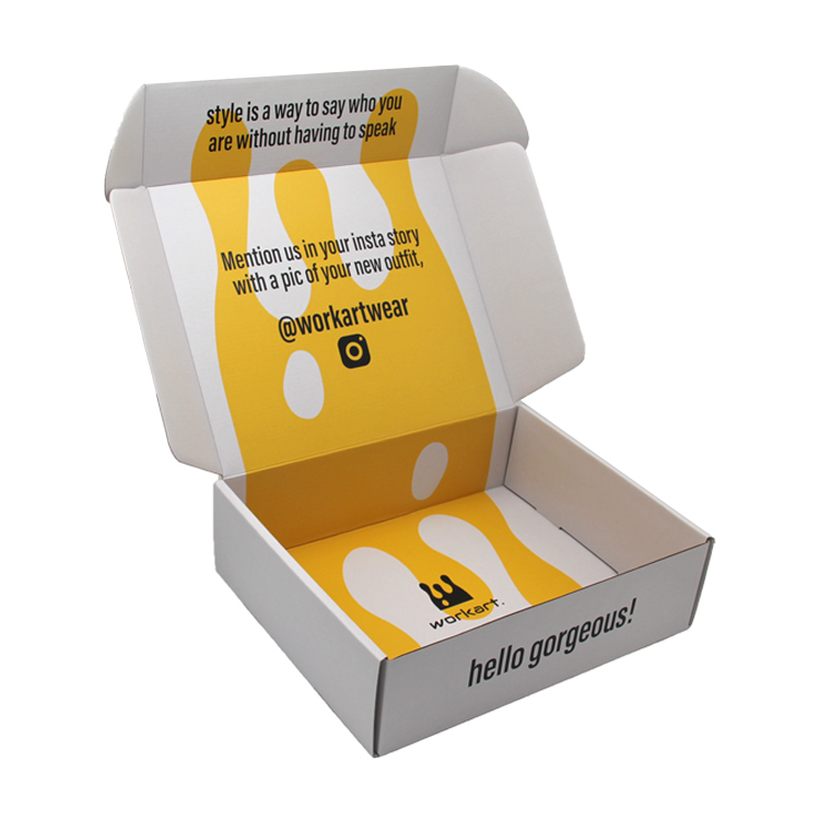 luxury color recyclable carton shipping box mailing paper cardboard packaging boxes for small business