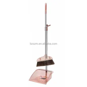 High Quality Household Sweep Broom and Dustpan Set Long Handle Customized Logo Soft Bristle for sale