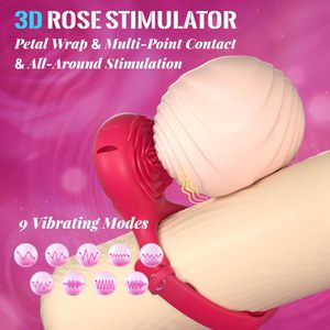 LOVE.New Adult Sex Product Charging <b>Remote</b> <b>Control</b> Rose Massage Lock Semen Ring Male Female Shared Cock <b>Vibrator</b> sex toy - Product Image 5