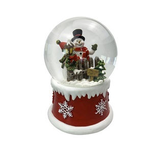<strong>Wholesale</strong> Craft Hand-painted Artistic Custom LED Light Music Boxes Resin <strong>Snow</strong> <strong>Globe</strong> for Christmas Decoration - Product Image 5