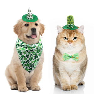Green Clover Pet Set <span class=keywords><strong>St</strong></span> Patricks <span class=keywords><strong>Day</strong></span> Dog Cat Hat Bufanda Accesorios <span class=keywords><strong>de</strong></span> disfraz Festival irlandé<span class=keywords><strong>s</strong></span> Celebración Decoraciones - Product Image 2