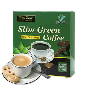 Café vert mince OEM vente en gros d'herbes naturelles régime marque privée perte de poids café Ganoderma instantané