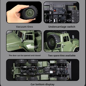 Camión Militar de Transporte Eléctrico Todoterreno con Remolque Blindado a Escala 1/16, Control Remoto a 2.4 GHz, <span class=keywords><strong>WPL</strong></span> <span class=keywords><strong>B36</strong></span>-3 - Product Image 4