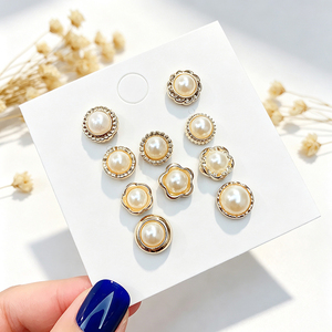 Boutons en métal doré vintage en gros, boutons ronds à tige avec motif ancre pour manteau, blazer, costume, uniforme, accessoires de couture - Product Image 4