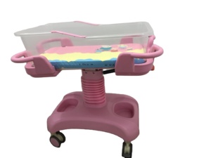 Carrito infantil de ABS de aleación de aluminio económico, <span class=keywords><strong>cama</strong></span> de Hospital, cuna de bebé móvil personalizada, uso comercial rosa de 4 ruedas - Product Image 2