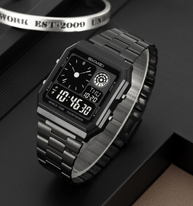 SKMEI 2353 crear logotipo reloj de zona horaria mundial 5 alarma reloj deportivo para hombre Tienda de pulsera electrónica para relojes en línea - Product Image 4