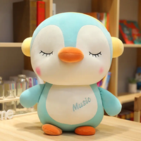 Peluche pingouin de dessin animé douce avec rembourrage en coton PP pour filles de 8 à 13 ans, cadeau d'anniversaire, poupée à câliner