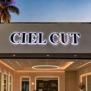 Enseigne personnalisée en lettres lumineuses LED rétroéclairées, enseigne en métal <span class=keywords><strong>3D</strong></span> illuminée pour bar, devanture de magasin, <span class=keywords><strong>logo</strong></span> de magasin, signalétique pour entreprise - Product Image 2