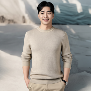 Maglione a maniche lunghe lavorato a maglia in lana autunno inverno da uomo - Product Image 1