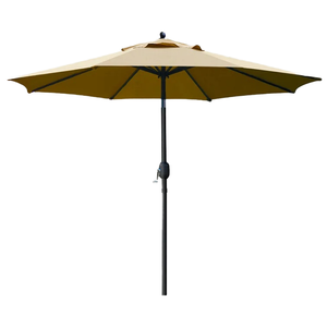 Parapluie d'extérieur moderne en aluminium avec bouton-poussoir et manivelle inclinable <span class=keywords><strong>Parasol</strong></span> polyvalent pour <span class=keywords><strong>auvent</strong></span> de soleil pour jardin, restaurant, patio, hôtels et parcs - Product Image 4
