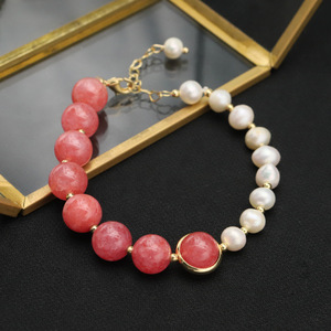 Bracelet ras du cou en perles d'eau douce, chaîne courte, style tendance, bijoux modernes et élégants, bracelet chic en perles - Product Image 2