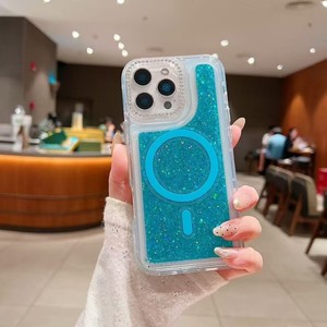 Fashion girls design diamond camera frame glitter magnetic phone <b>case</b> for iPhone 11 16E 17Air factory wholesale back cover - Product Image 6