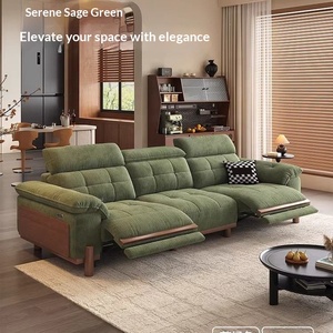 Divano Sezionale Elettrico Reclinabile Moderno in Tessuto Crema con Schienale e Poggiapiedi Regolabili, Divano Relax per Soggiorno e Arredamento Casa - Product Image 4