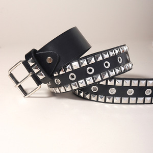 Wholesale Black Studded <strong>Belts</strong> Spicy Girl Punk Unisex Male Female Five-pointed Bullet Studded Buckle Jeans <strong>Belt</strong> - Product Image 6