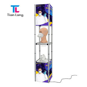TianLang soporte de exhibición de Torre retorcida de 5 capas Show Case Tower con soporte de cabina de exhibición de luz Led - Product Image 1
