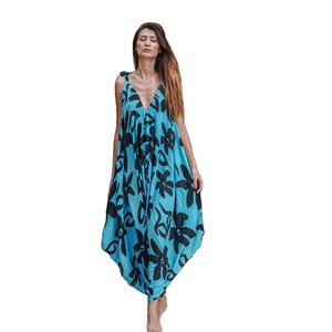 Nuevo mono barato para mujer 100 por ciento rayón Sexy verano ropa de playa estampado Floral venta al por mayor Bali fabricante Bali JS001-007R1-F - Product Image 1