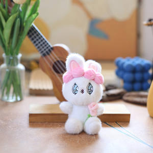 Llavero de Peluche de Conejo de Algodón Suave, Adorable Muñeco de Peluche, Llavero de Conejita <span class=keywords><strong>Esther</strong></span>, Encantador Regalo de Cumpleaños Unisex para Niños - Product Image 3