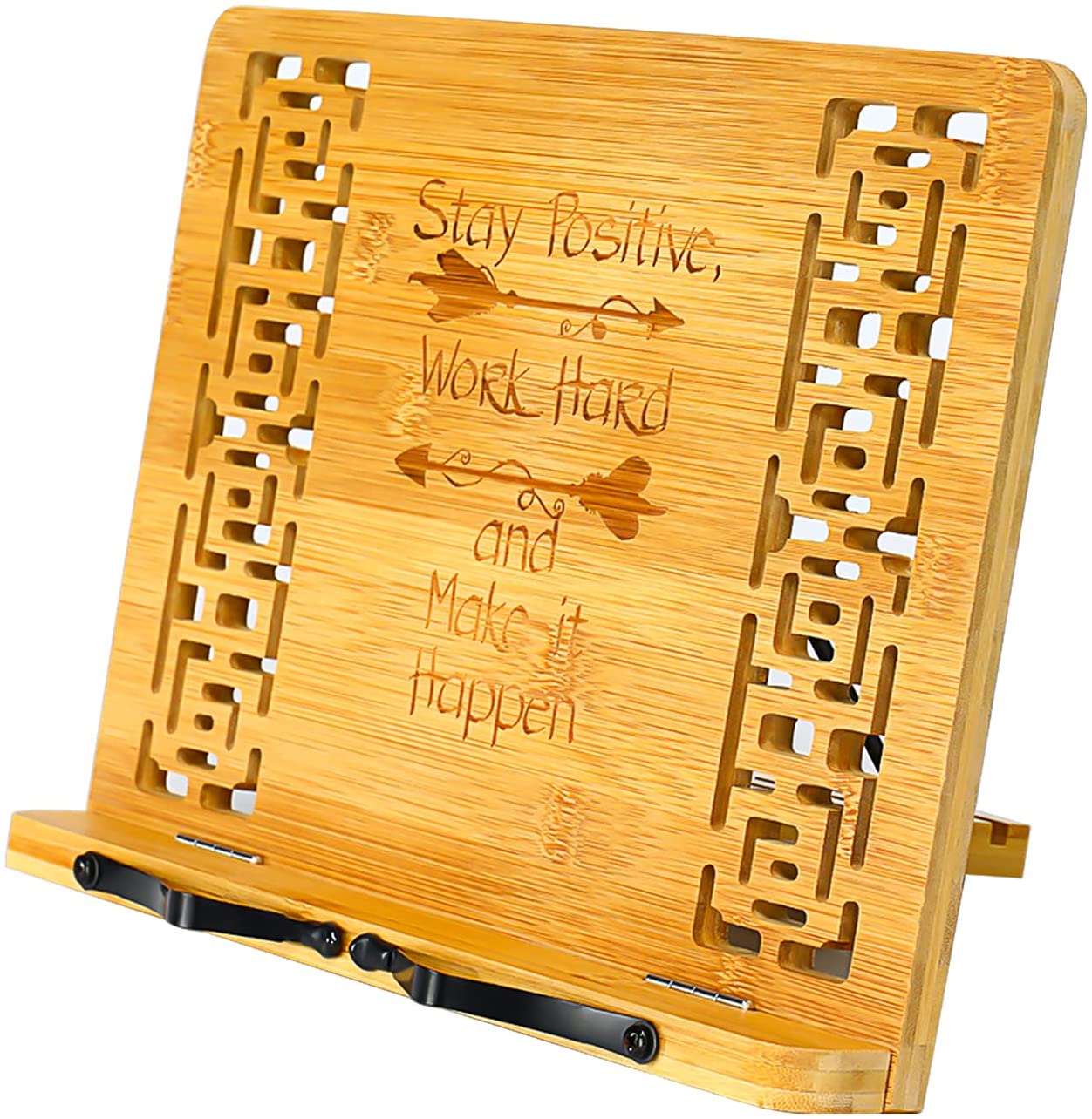Складные бамбуковые подставки для книг, стол для чтения, планшет, учебник, кулинарная книжка, подставка, полый держатель для музыкальных книг для рецептов, журналов, ноутбуков