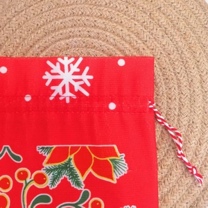 Bolsa de Regalo con Cordón y Estampado Navideño, Bolsa de Almacenamiento para Juguetes y Snacks - Product Image 6