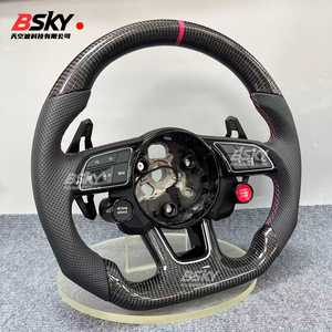Volante de Cuero Perforado de Fibra de Carbono Personalizado, Compatible con <span class=keywords><strong>Audi</strong></span> <span class=keywords><strong>A1</strong></span> A3 A4 A5 A6 A7 RS R8 RS3 C7 Q5 Q7 S3B8 B9Q3 Q8 TT - Product Image 6
