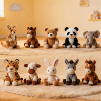 Peluches personnalisées de 8 pouces sur le thème des animaux de la forêt, adorables et douces, pour machine à griffes, vente en gros