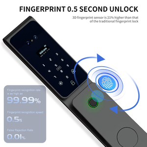 Enrique Tuya 超薄3D人脸识别防水Tuya App智能锁视频通话数字锁 - Product Image 3