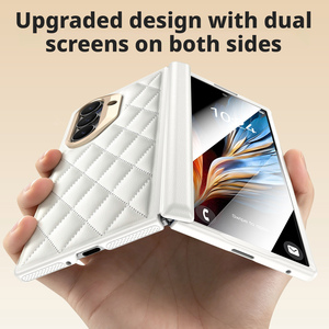 เคสโทรศัพท์แบบฟิล์มเปลือกหอยใหม่ พร้อมบานพับแม่เหล็กในตัว ลายตารางเพชรแบบเต็มตัว ดีไซน์หรูหรา กลิ่นอายความหอมอ่อนๆ เหมาะสำหรับ Samsung ZFold7 - Product Image 1