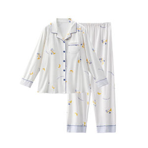 Maternity <b>Pajama</b> Set Cotton Long Sleeve With <b>Breastfeeding</b> Opening For Pregnancy Home Wear - Product Image 1