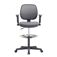 Tabouret de bar moderne en tissu, chaise de dessin technique avec siège pivotant réglable en hauteur pour la maison, le bar, le bureau, l'école et l'usage commercial