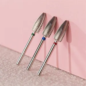 Nail Drill Set Professional 5 In 1 Cross Cut Wholesale Acrylic Manicure Pedicure Cuticle Remover Smooth Private 4XC Carbide Nail Drill Bit Set