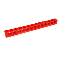 DELO TOYS Blocs de construction éducatifs en plastique ABS, 1*14 Briques 1 X 14 avec trous (N°32018)