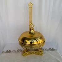 Modernes, langlebiges 8L Gold-Edelstahl-Chafing-Dish-Buffet-Speisenwärmer-Set – Hocheffiziente Speisenwärmer für Restaurants