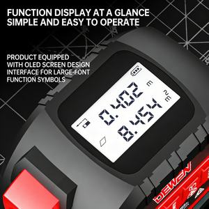 DEWEN 3-in-1 endüstriyel lazer mesafe ölçer 60m/196ft dijital enstrüman ile mezura alan aracı çok yönlü mesafe ölçer - Product Image 5