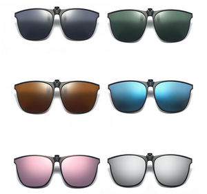 แว่นตาเลนส์โพลาไรซ์สำหรับขับรถกลางคืนเลนส์ย้อนยุคใบหน้าใหญ่เปิดและปิดแว่นกันแดด - Product Image 6