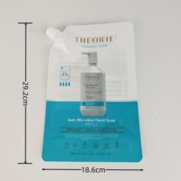 Vente en gros Sac d'emballage en plastique composite rechargeable personnalisé de 1,5 L, pochette à bec verseur debout pour savon à mains antimicrobien