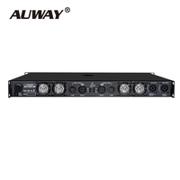 Amplificateur numérique de classe D Auway D2400 1U 2x2400W avec connectivité filaire, vente en gros d'usine OEM ODM