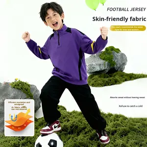 Grosir Jersey sepakbola klub terbaru pria lengan panjang nyaman bersirkulasi jaket sepak bola dan celana sepakbola Soccertracksuit - Product Image 3