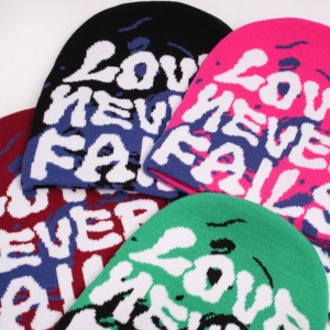 Fabrication de bonnets en tricot jacquard, bonnet d'hiver personnalisé avec logo, bonnet Y2k unisexe pour hommes et femmes, bonnet en coton - Product Image 5