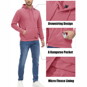 Nueva Sudadera con Capucha Lisa Personalizada para Hombre, Sudadera Holgada de Algodón Grueso, Transpirable, de Secado Rápido, MOQ Bajo, Sudaderas con Capucha para Hombre en Venta - Product Image 3