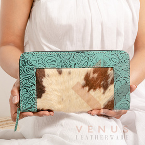 High Quality Women's Genuine Leather Clutch <b>Bag</b> and Wallet Fashionable <b>Long</b> Design with Landscape Pattern Women's Purse - Product Image 2