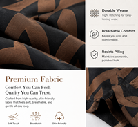 Rok Midi Wanita Hamil Bahan Lembut Pinggang Tinggi Model A-Line Batik Motif Geometris Cokelat Kasual Grosir Musim Panas/Gugur/Dingin 2026