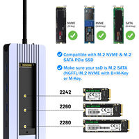 NKIWI 12-in-1 USB-C Hub Dockingstation M.2 NVME SSD-Gehäuse Kartenleser RJ45 Ethernet HDTV-Adapter 3,5mm Audio