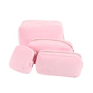 Custom DIY Winter Eco-Friendly Large Super Soft Velvet Zipper Lightweight Makeup Pouch Cosmetic Bag Travel Organizer Storage - Product Image 2
