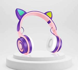 Wireless Earphones, LED <b>cat</b> <b>Ear</b> Breathing Light, Cute and Cool Earbuds, Gaming <b>Headphones</b>, Multiple Models Can Be Selected - Product Image 2