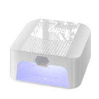 Lampe UV LED 2-en-1 pour ongles 2026, double couche, séchoir à gel pour une main ou une main entière, 4 minuteurs, capteur intelligent, en plastique JS01