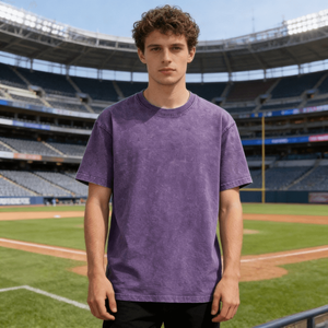 Camiseta de Hombre de Talla Grande, Personalizada, 260 g/m², Estilo Vintage, Holgada, 100% Algodón, Lavado Ácido, Estampado Gráfico, Impresión DTG, Estilo Urbano, Informal, Tejida - Product Image 1