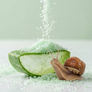 Y690 YOKO ALOE SNAIL BRIGHTENING SALT <b>SCRUB</b> 350g. <b>Body</b> <b>Scrub</b> Blend of Aloe Vera & Snail Slime from Korea for Skin Radiance - Product Image 3