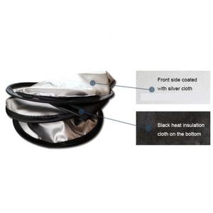 Pare-soleil pliable pour pare-brise avant, en polyester, anti-UV, pare-soleil pour voiture, pare-soleil double cercle pour voiture avec impression de logo personnalisé - Product Image 5