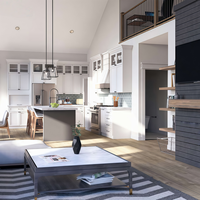 Villa à ossature légère en acier pour la retraite et l'habitation des seniors, avec un design isolé à un étage, durable et moderne